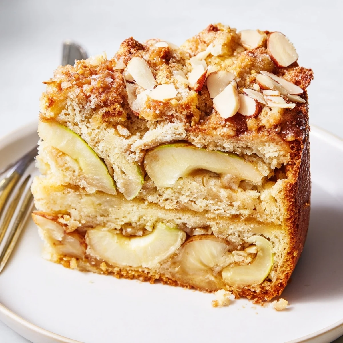 Saftiger deutscher Apfelkuchen, perfekt für den Nachmittagskaffee mit Zimt.